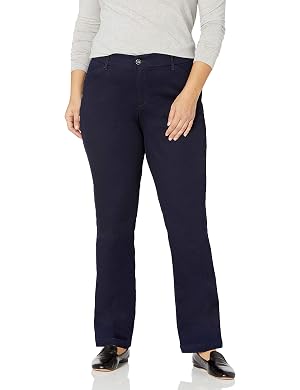 LEE Womens Plus Size Flex Motion Regular Fit Straight Leg Pant