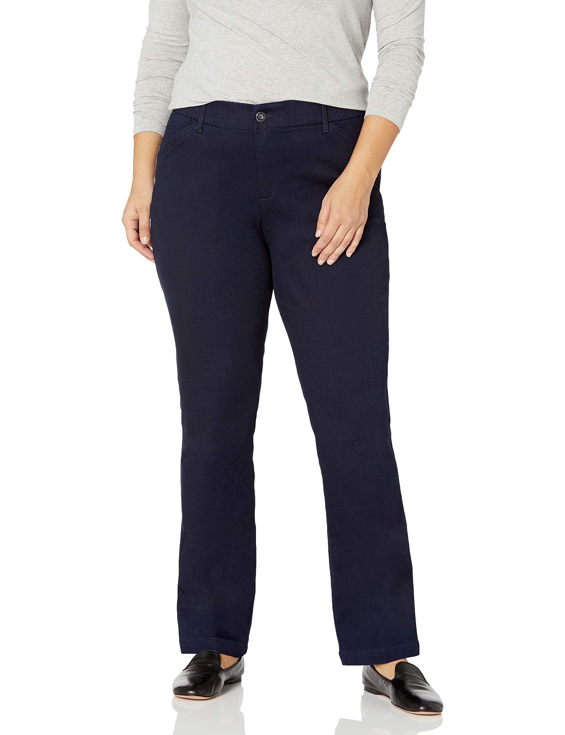 LEE Womens Plus Size Flex Motion Regular Fit Straight Leg Pant