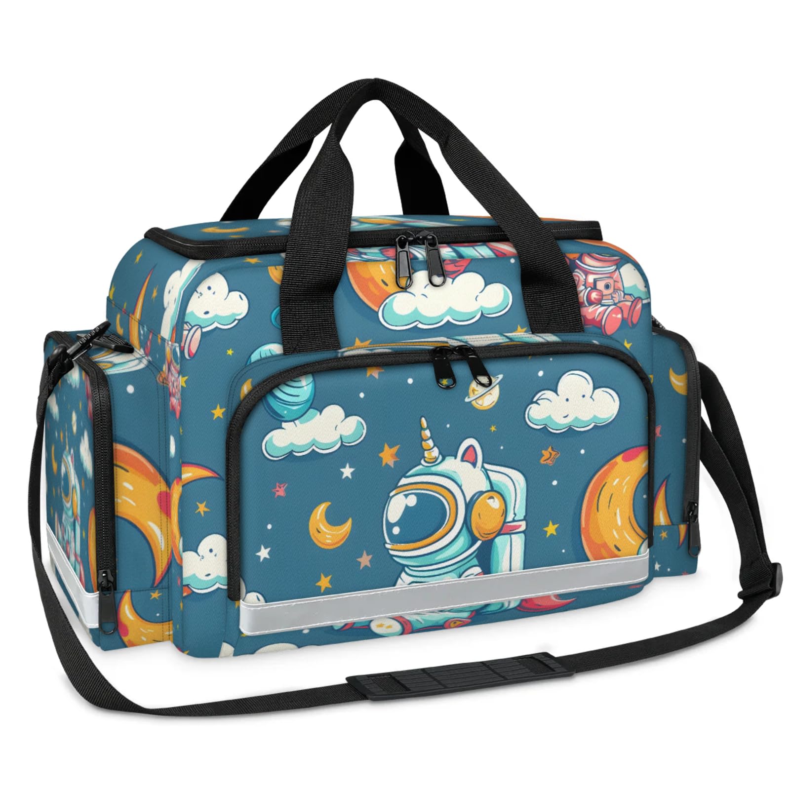 GzLeyigou First Aid Bags Empty, Imaginative Astronaut Emergency Bag First Aid Kit Multiple Compartment Kit Carrier On Call Trauma Bag For Paramedics Emergency Medical Supplies Kit