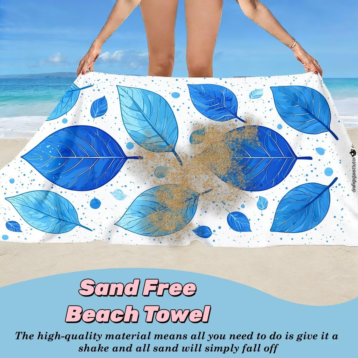 Toalla Playa 80x160 cm, Toalla Gimnasio Microfibra Secado Rapido, Juego de 2 Antiarena Toallas de Playa, Ligera Compacta Toallas Microfibra Grande para Viaje, Regalo Hombre Regalo Mujer (Hoja) -4275