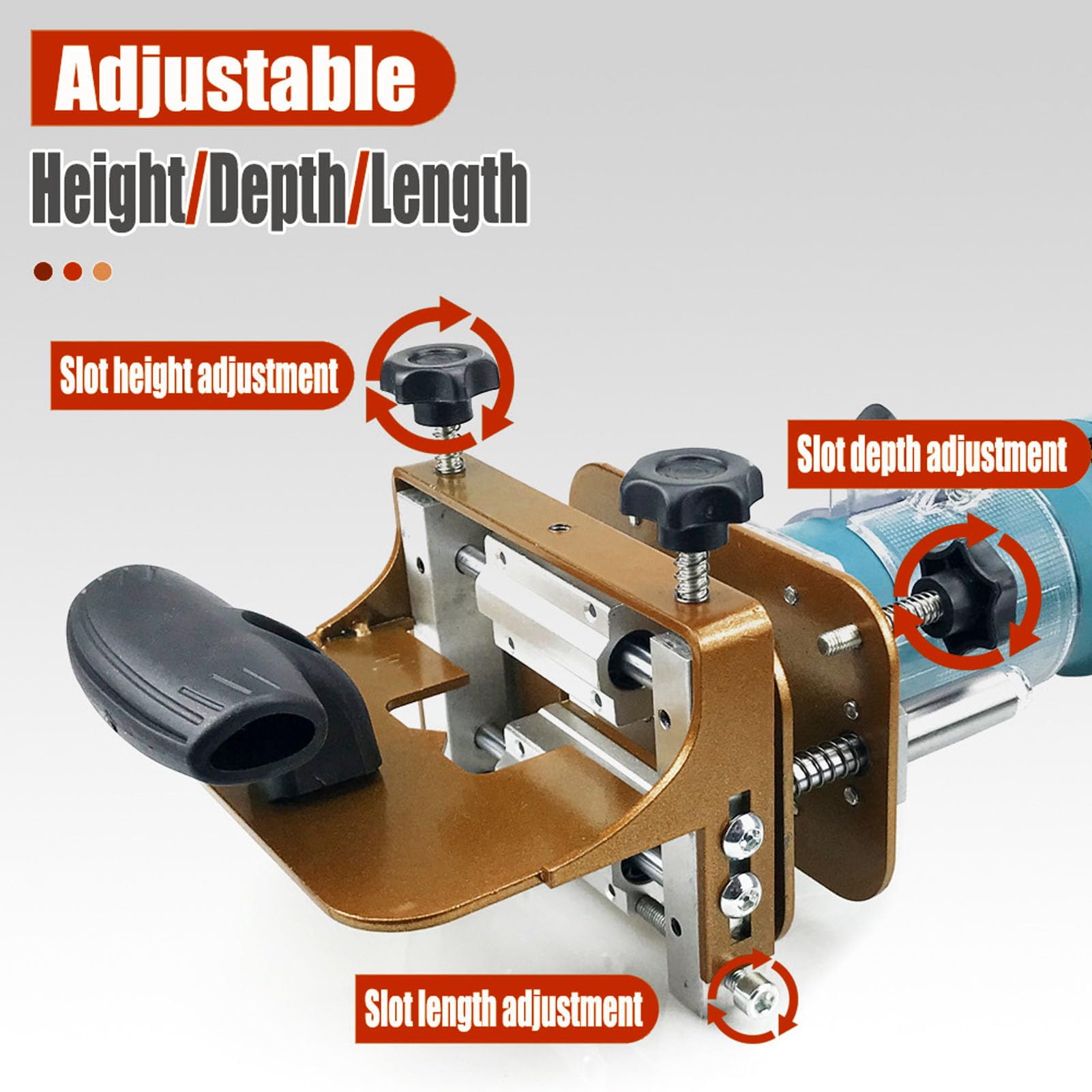 2-in-1 Bevestigingsbeugel voor Houtbewerking Router Base Punch Locator Multifunctioneel Gereedschap voor Houtbewerking