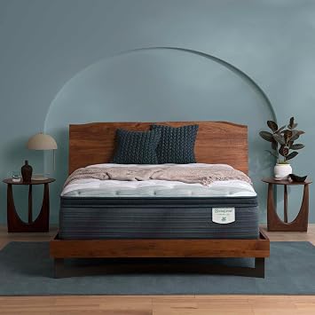 Beautyrest Harmony Lux Anchor Island 14.75" Medium Pillow Top Queen Mattress - Cooling Technology, CertiPUR-US Certified Memory Foam, Recycled Materials, Supportive Pocketed Coils and Edge Support