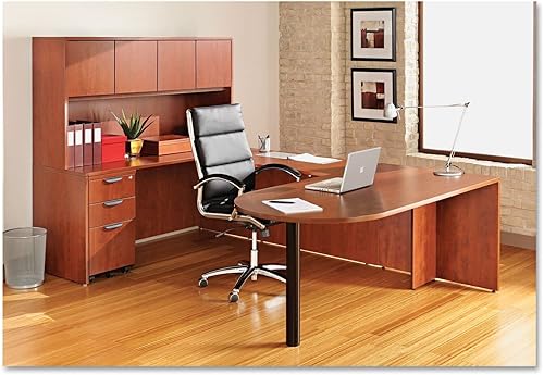 Miniatura 2 de Alera ALE Valencia Series D - Escritorio superior, 71 pulgadas de ancho x 35 12 pulgadas de profundidad x 29 58 horas, cereza mediana