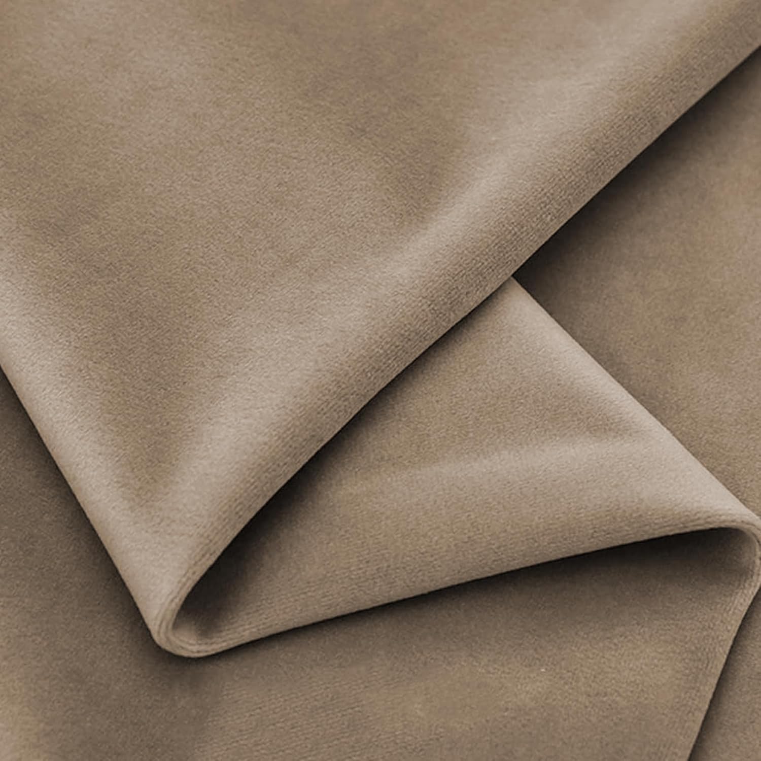 Greaton 58-Inch Wide Premium Velvet Material Fabric for Drapery, Upholstery, and Bedding, 100 Percent Polyester Velvet Cloth for Crafts and Home Decor, Taupe, 2 Yards
