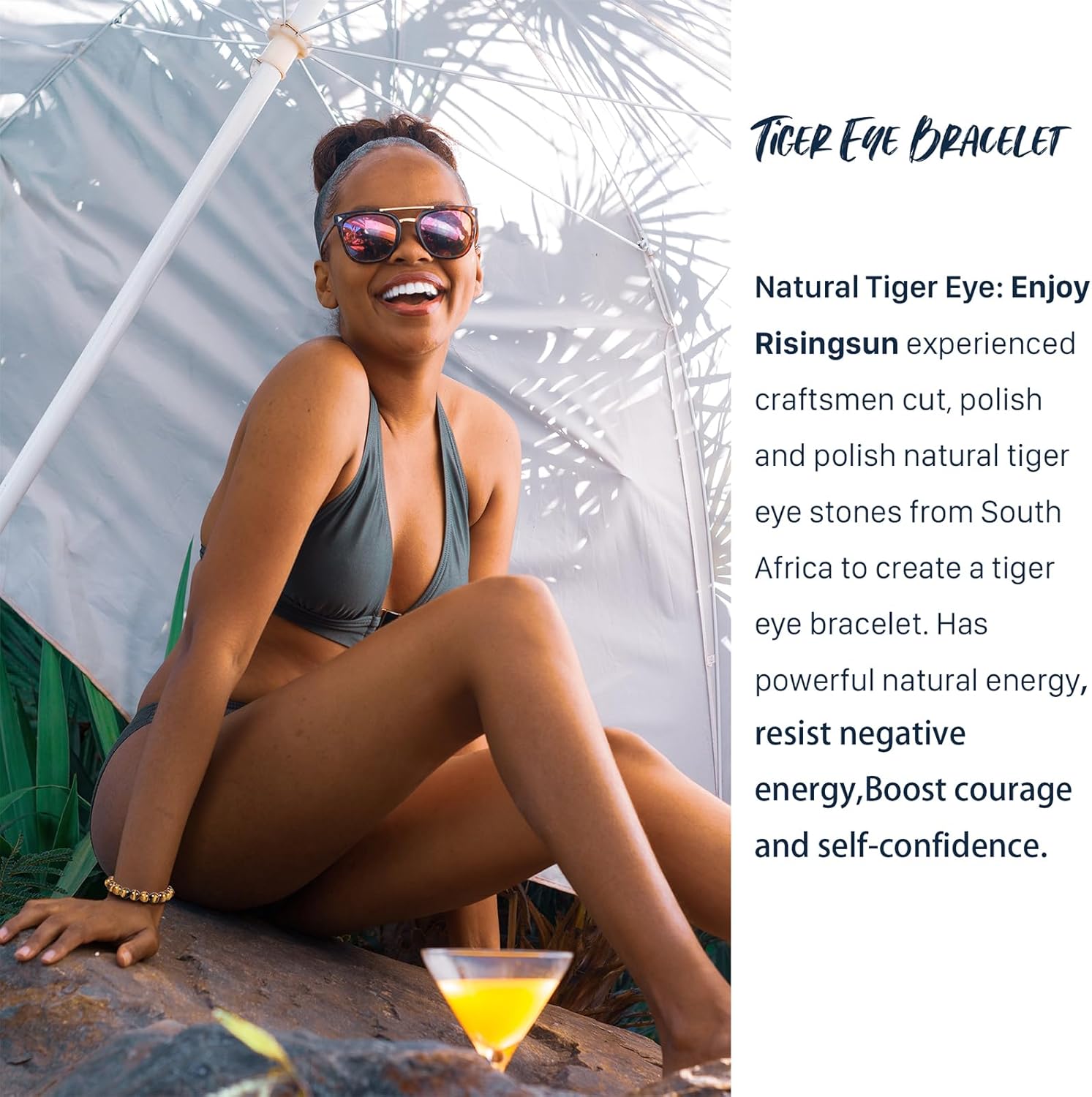 Tiger Eye Bracelet for men women Anti-anxiety, stress relief and confidence Bracelet, Handmade natural stone Crystal bead jewelry Chakra healing Protection bracelets - Image 7