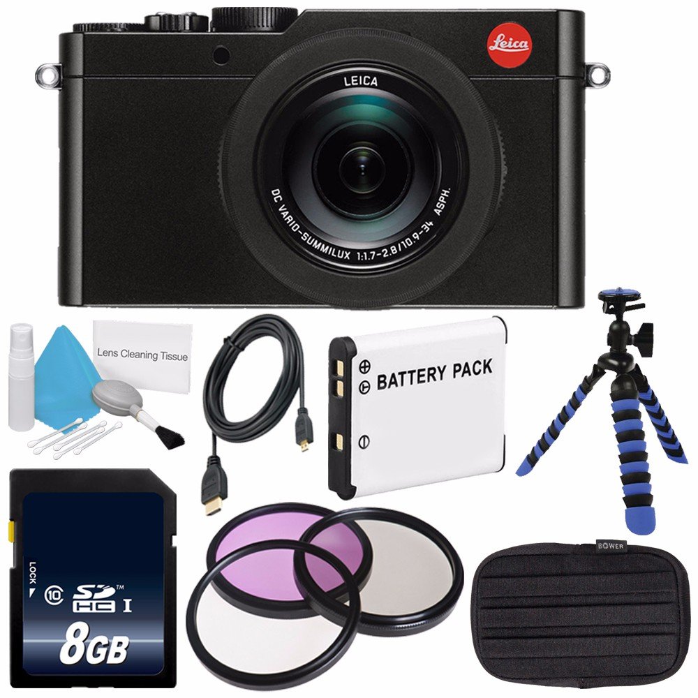 Leica D-LUX (Typ 109) Digital Camera (Black) (International Model) + DMW-BLE9 Replacement Lithium Ion Battery + Flexible Tripod with Gripping Rubber Legs