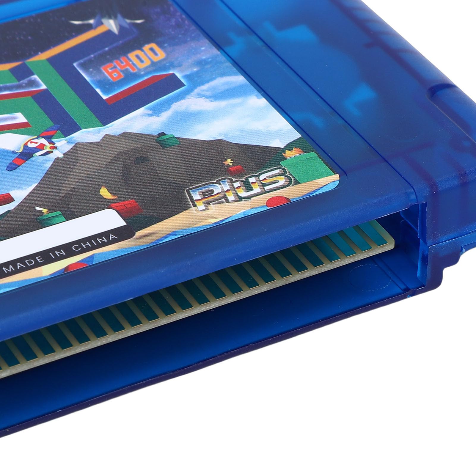 Open Source Pasuje do Konsoli do Gier N64 z funkcją Automatycznego Zapisywania Kopii Zapasowych, Obsługuje Gry 64 MB i Połączenie USB Typu C do Gier Retro (Niebieski przezroczysty)