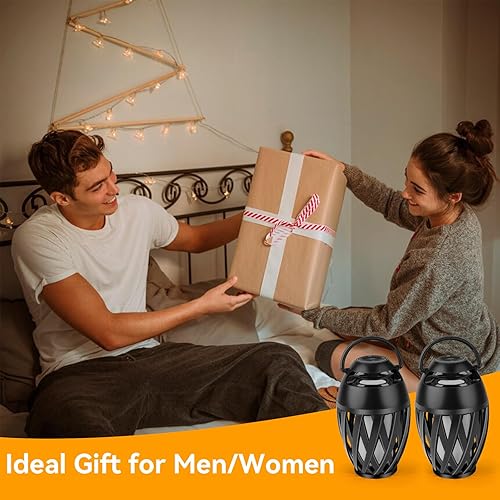 Miniatura 5 de Altavoz Bluetooth para exteriores, regalos para hombres, él con efecto de llama LED, regalos únicos para hombres, él papá, IPX5 impermeable portátil