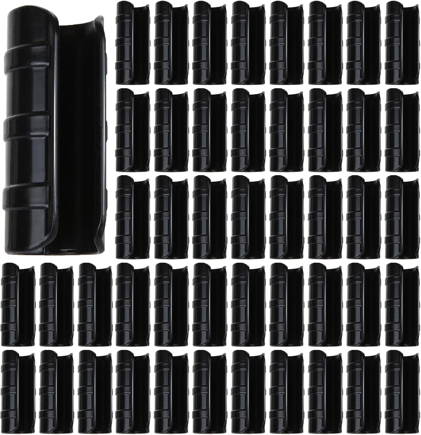 80PCS 3/4 inch Greenhouse Clips Black Greenhouse Clamps Black Plastic Clamps Garden Buildings Tube Clips for PVC Pipe Greenhouse Films, Sunshade Nets, Shelters, Farming, Gardening