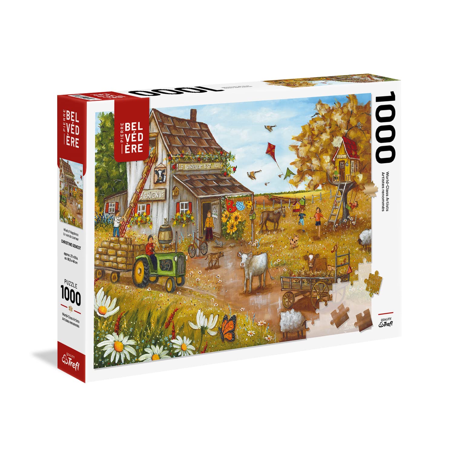 • 1000-Piece Puzzle • C. Genest: Wind of Happiness • 68 x 48 cm • World-Class Artists Collection • Jigsaw Family Puzzle Table Game • 670954