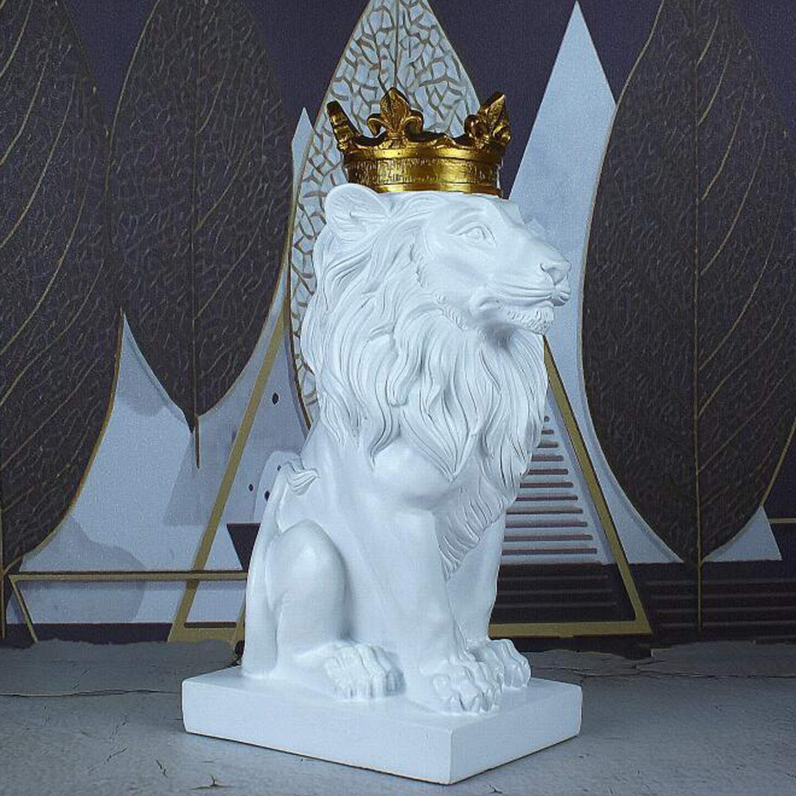 Figura abstracta nórdica de animales salvajes de resina, estatuas de león, esculturas para decoración, modelo de león, manualidades, adornos, decoración del hogar, regalos para hombre