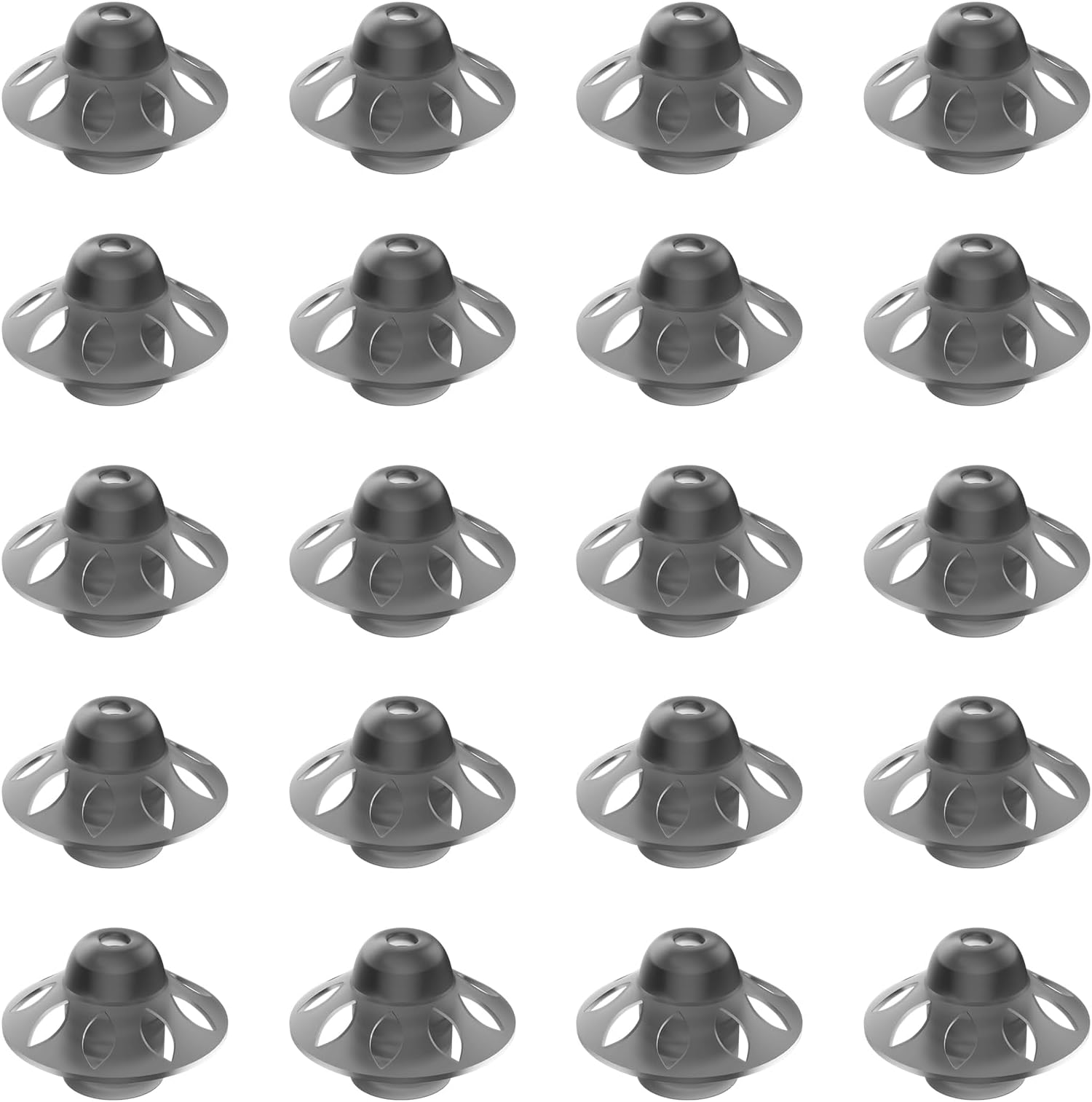 20 Pcs Hearing Aid Domes, 8mm Open Soft Silicone Replacement Umbrella-Shaped Layer Reusable Washable Porous Ear Tips Earplug Accessories Set Suitable for Weople with Moderate Hearing Loss