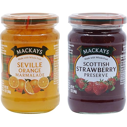 Mackays Seville Orange Marmalade & Strawberry Preserve 340g