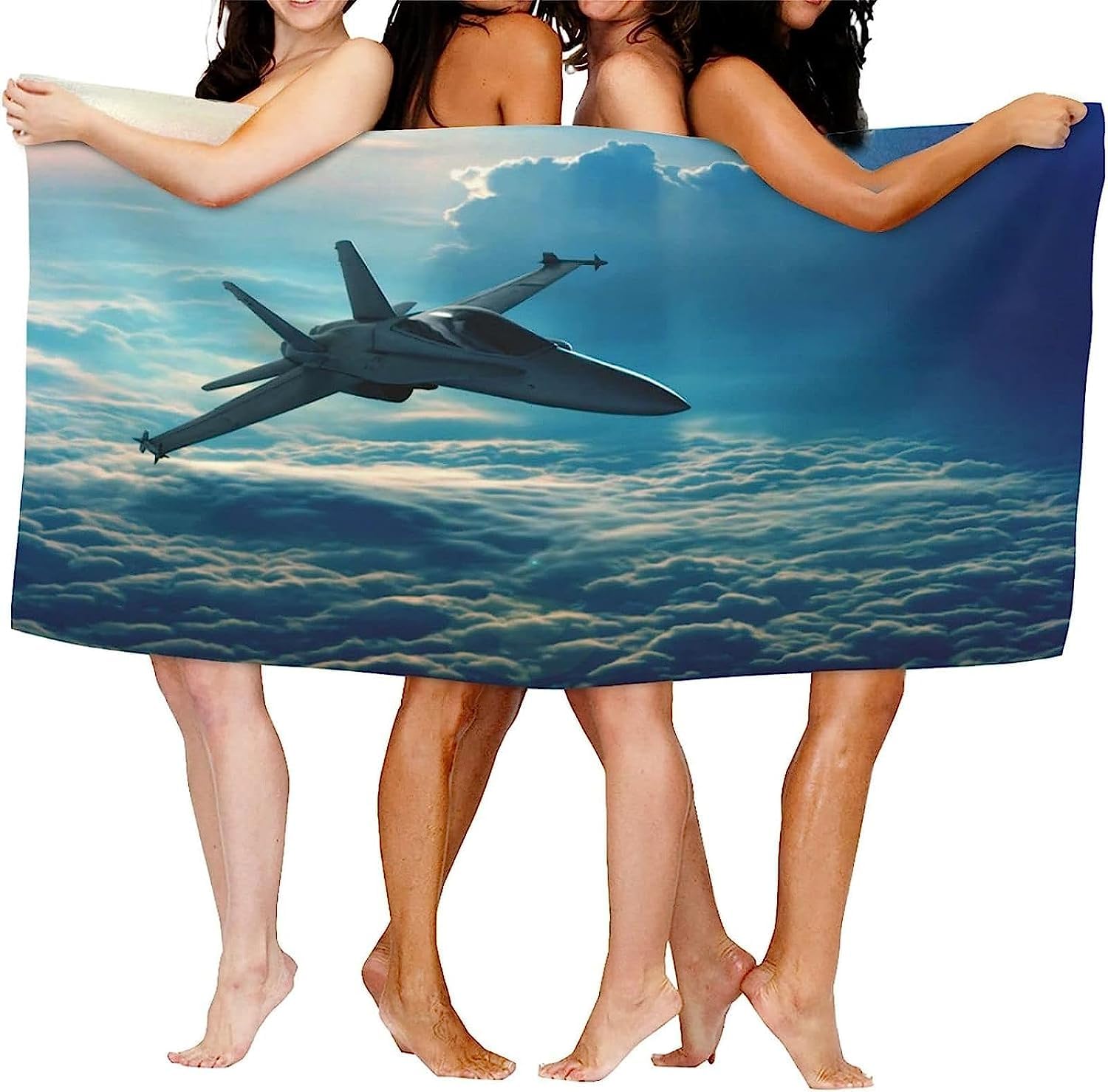 Telo Mare 3D Aereo Aereo 200 X 200 Cm, Telo Da Bagno, Telo Da Spiaggia In Microfibra. Asciugamano Ultra Leggero E Ad Asciugatura Rapida Per Sport, Coperta Da Spiaggia, Coperta Da Picnic -6N3A/K0J