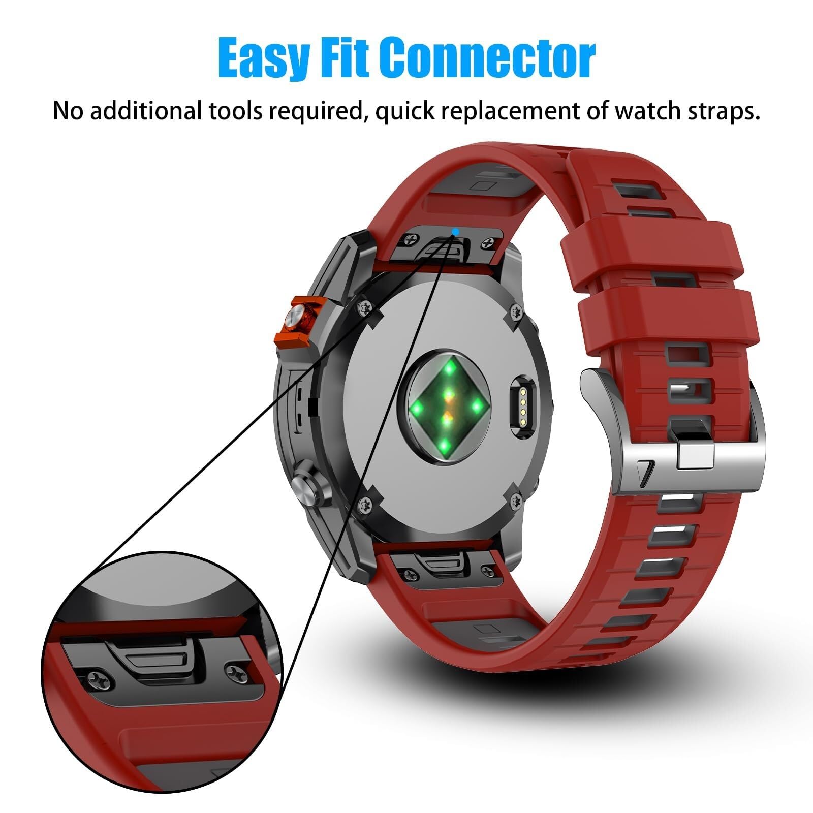 VELORE 20mm kompatybilny z paskiem do zegarka Garmin Fenix ​​7S 7S Pro 6S 6S Pro 5S 5S Plus, miękkie silikonowe paski do zegarka Approach S70 42mm/instynkt 2S/Descent Mk2s Smartwatch