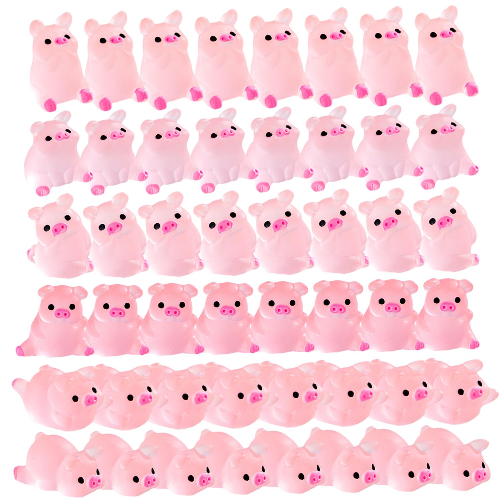 Mini cochons en résine pour décoration de maison de poupée et table