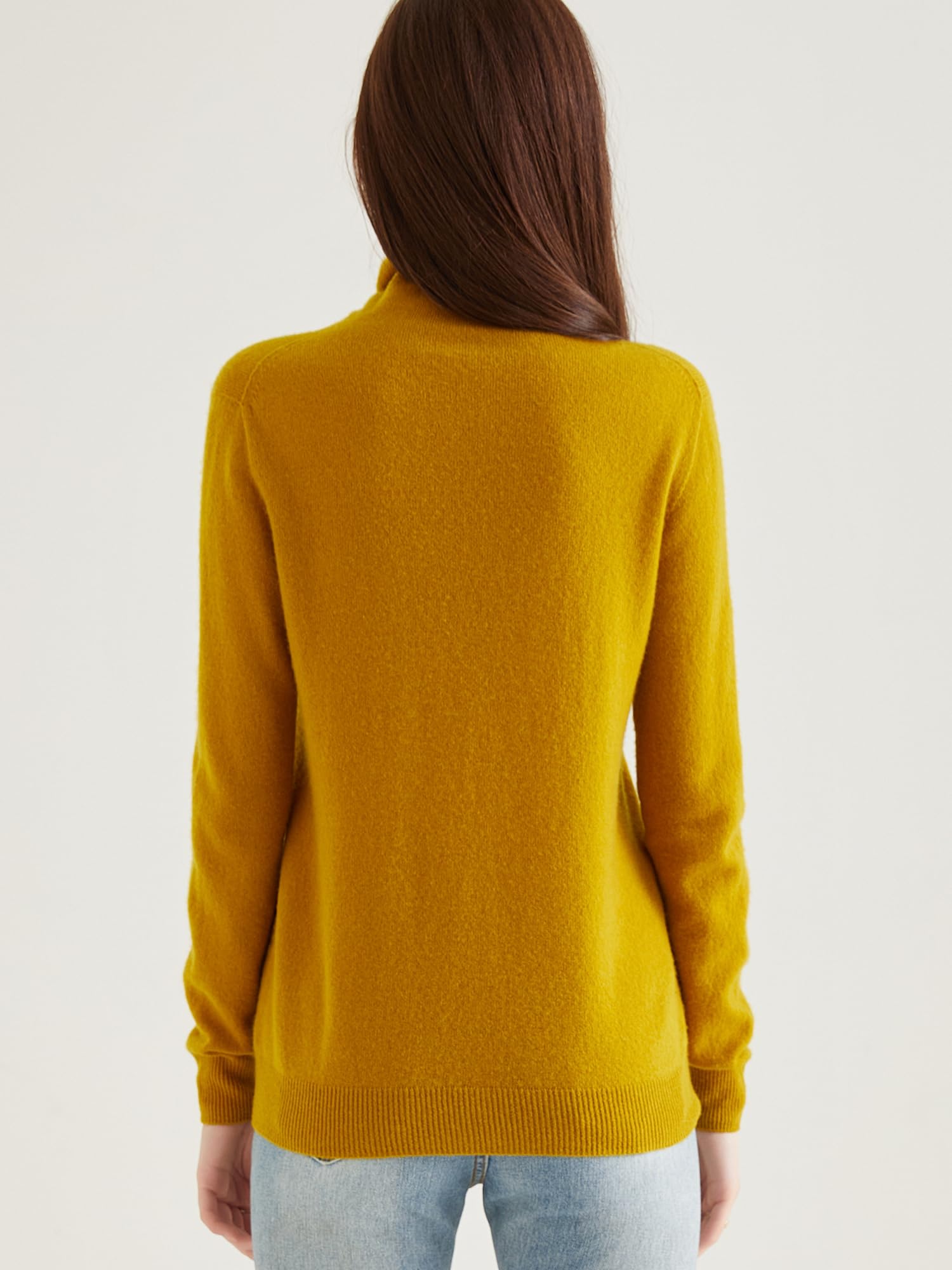 Chanyarn Damen Rollkragenpullover 100% Merinowolle Herbst Winter Basic warm weich langärmelig Nahtloser Strickpullover