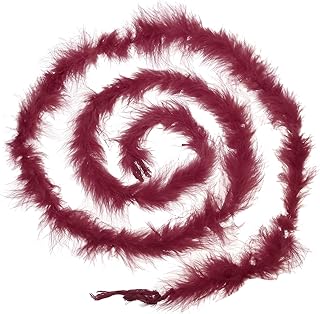 PATIKIL Plumas de 2m, 1 ud. Plumas para manualidades DIY Costura Adorno Hogar Boda Fiesta Graduación Navidad, Rojo Vino
