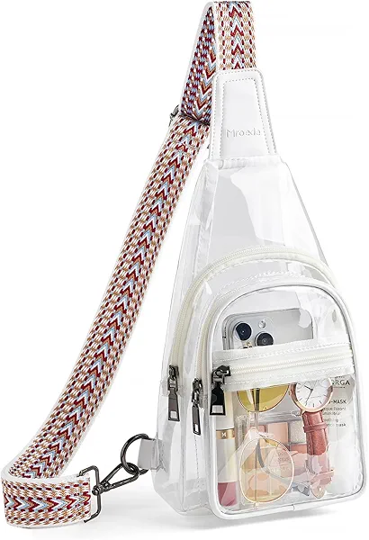 Mroede Clear Bag for Stadium Events Approved Clear Purses for Women Crossbody Transparent Bag Stadium Bags for Concert Sport