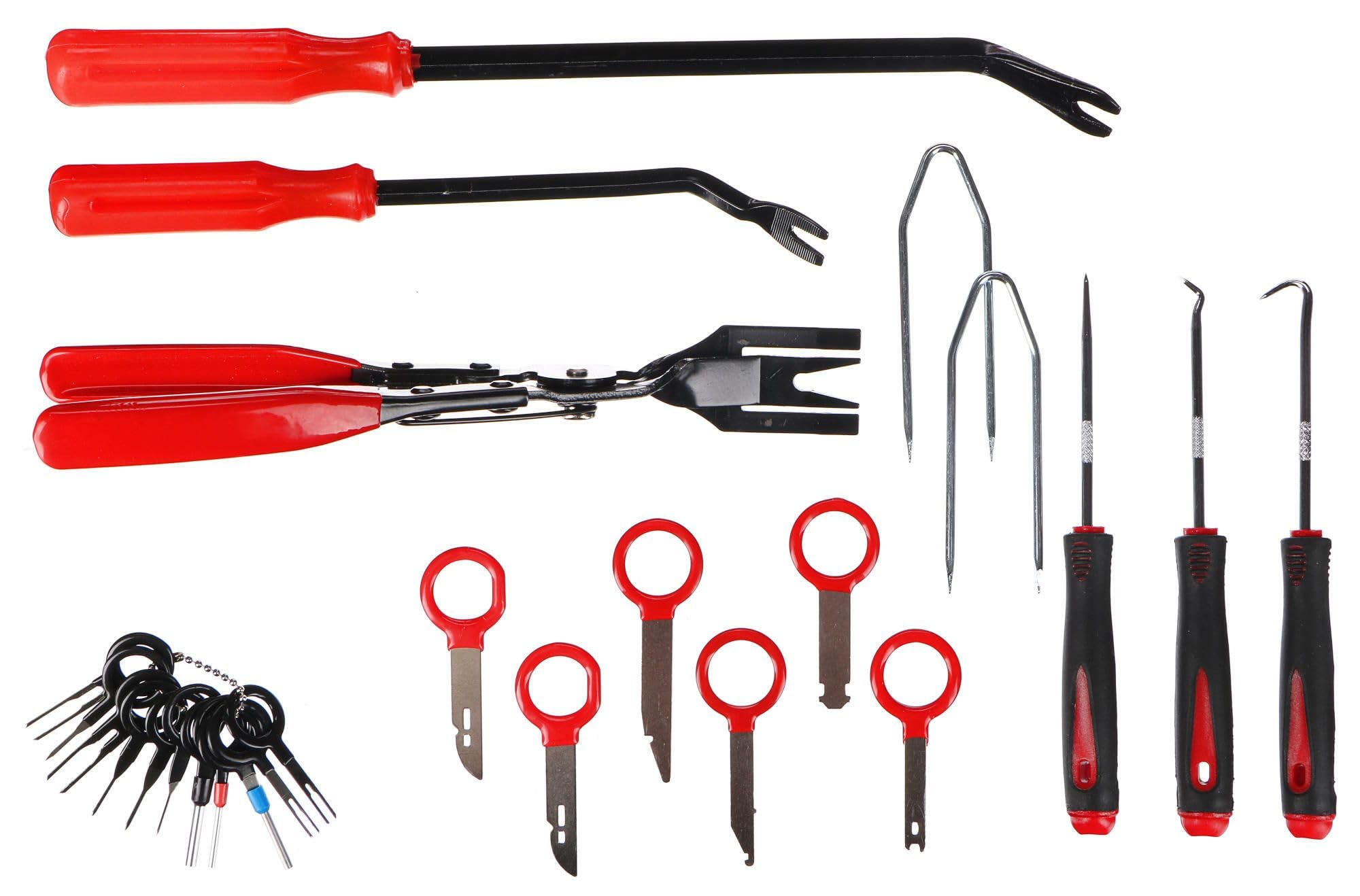 Set Di 5 Attrezzi Per Smontaggio Auto MECCANIC Trim Set 1, Strumenti Per Rimuovere Finestre, Porte E Tappezzeria In ABS Rosso