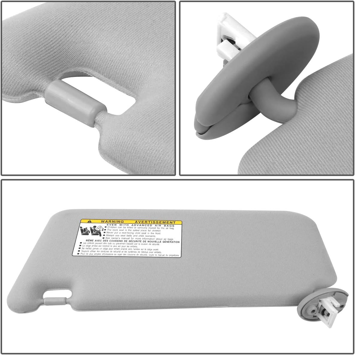 Auto Dynasty OE Style Window Shade Visor Sun Visor Sunshade Compatible with 2009-2016 Toyota Venza, Driver and Passenger Side, Grey