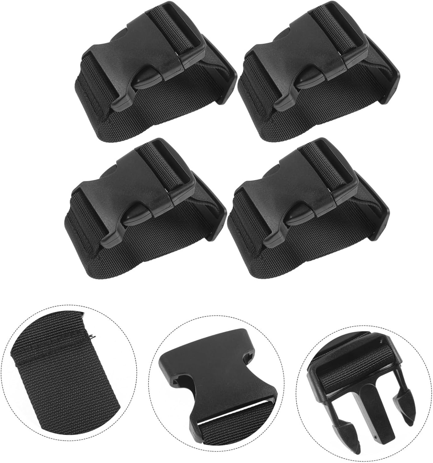 Ipetboom 4 pcs Adjustable Luggage Connector Straps Travel Belts for Suitcase and Backpack Durable Plastic Fabric Travel Belt to Secure Multiple Suitcases Together Easy to Use Flexible