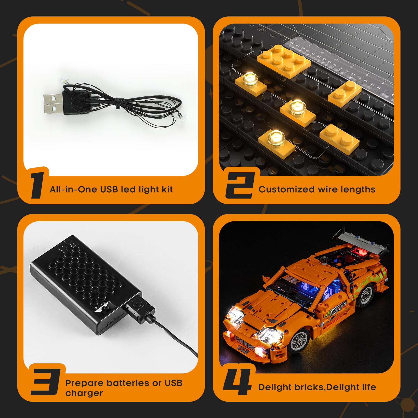 LIGHTAILING Light For Lego-42204 Fast and Furious Toyota-Supra-MK4 - Image 4