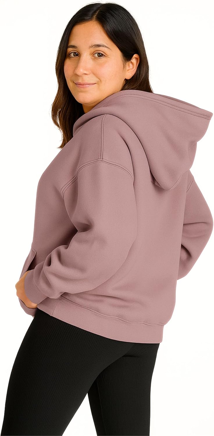 Women Oversized Hoodies Fleece Sweatshirts Fall Fashion Lounge Pullover Airport Travel Sweaters Cozy Winter Clothes - Image 4