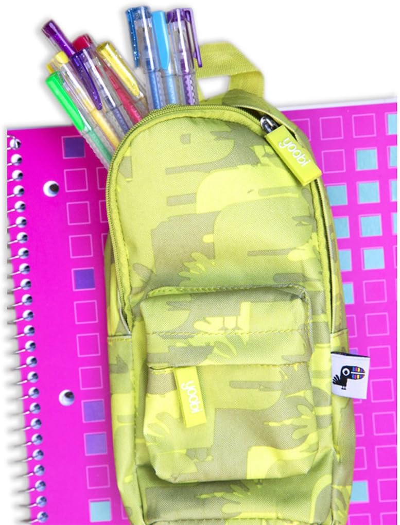 yoobi – Mini Backpack Case 9.5 x 4.5 x 0.9 inches Green (Green Camo)