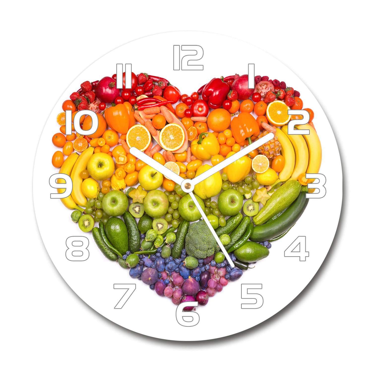 Horloge en Verre Rond 30cm Tulup pour Salon Silencieuse