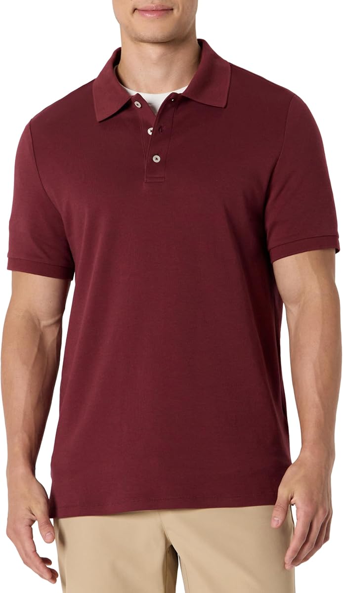 Amazon Essentials Men's Interlock Polo Shirt