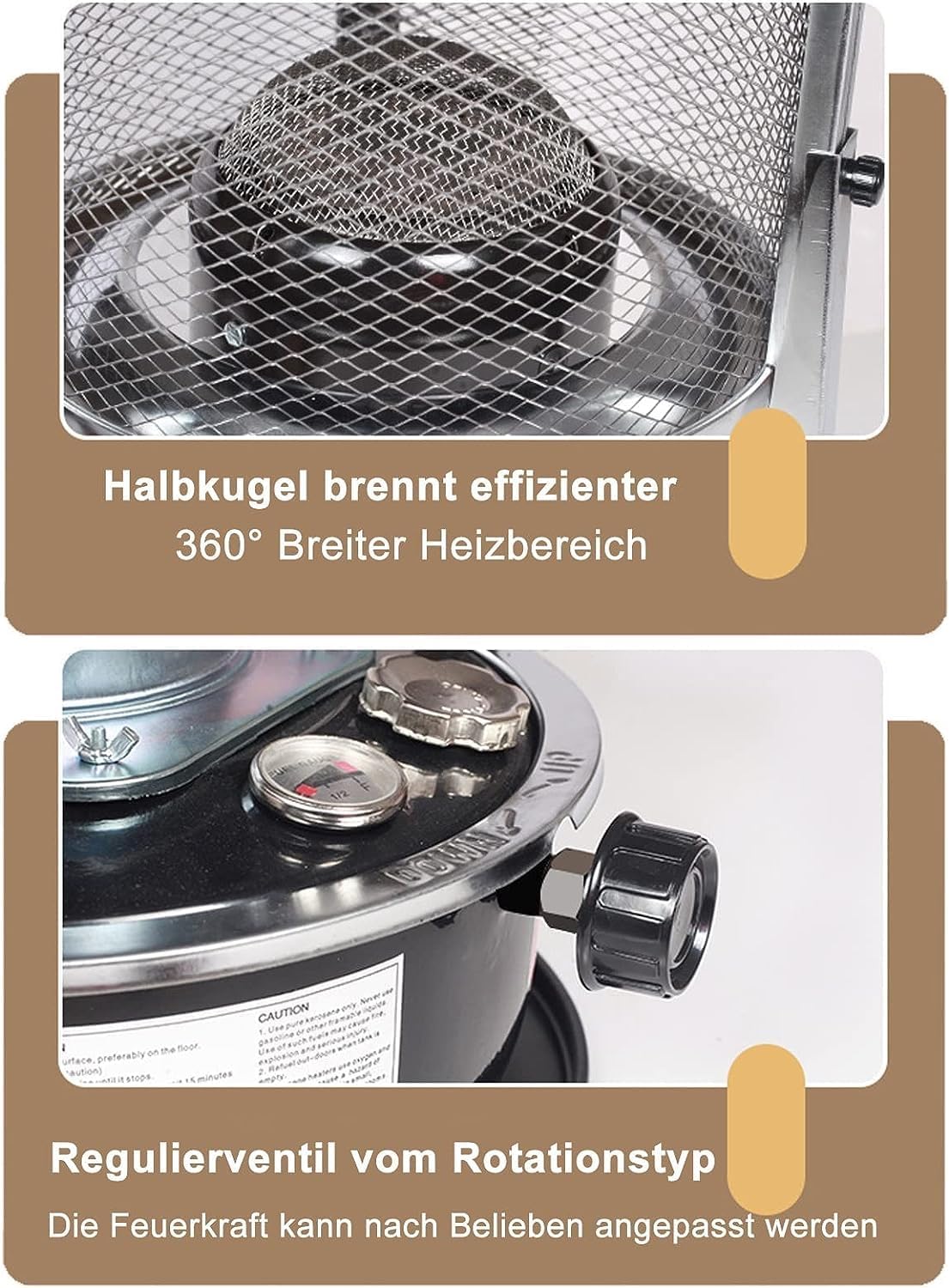 Indoor Kerosene Space Heaters Stove, 2600W Portable Lightweight Kerosene Oil Heater Compact Space Heater Kerosene Stove