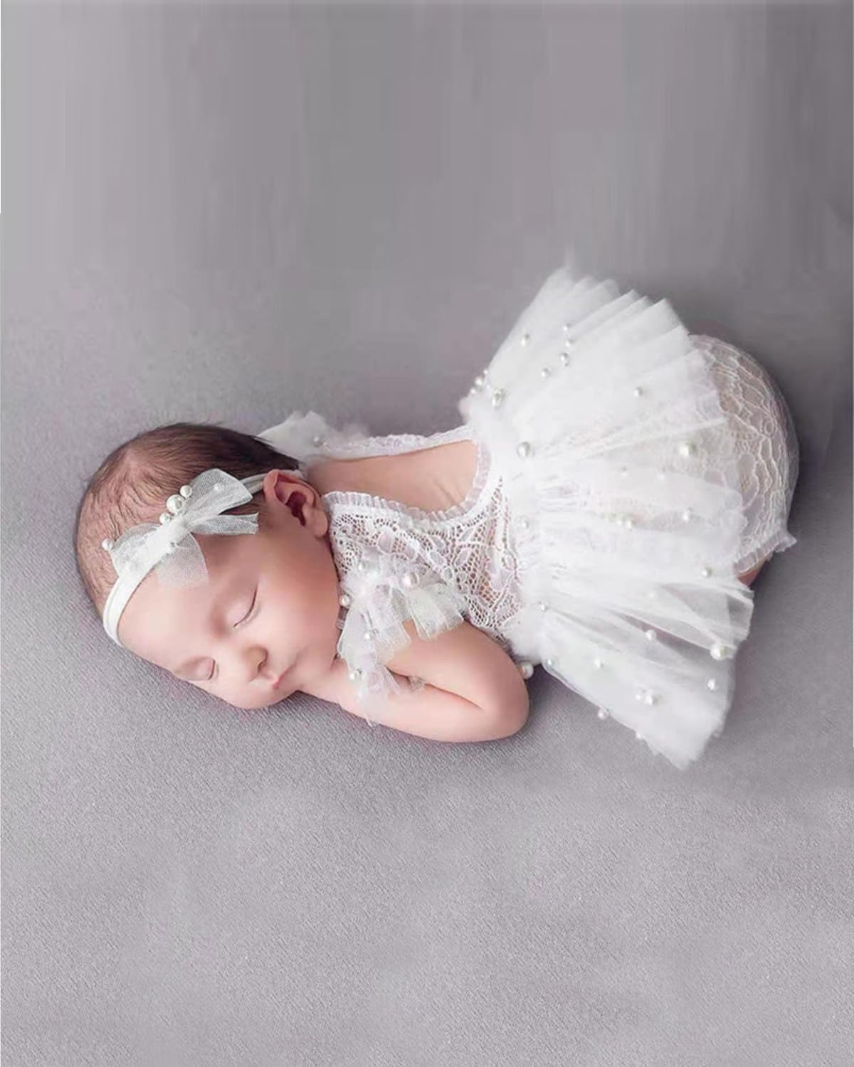 Newborn Photography Outfits Girl Baby Photo Tutu Dress Newborn Photoshoot Romper Baby Picture Lace Outfit