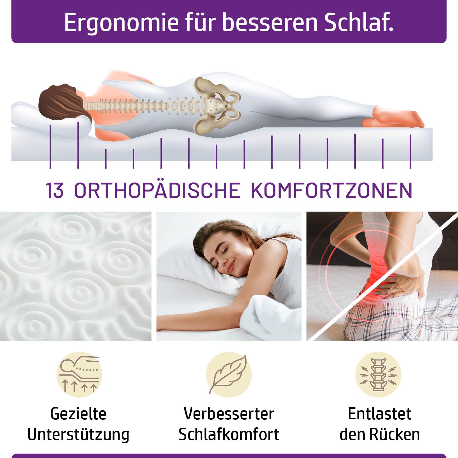Matratzen Topper memory foam inkl. Bezug | 7 Größen | 80x200cm - 180x200cm | 5cm dicker Memory-Schaum | orthopädisch wasserdicht temperaturregulierend Maschinenwaschbar | Öko-Tex | 180x200cm