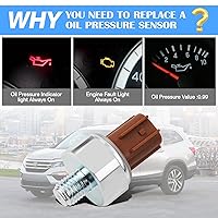 Vista 4 de Interruptor de sensor de presión de aceite compatible con Honda Accord Odyssey Pilot 08-17, Crosstour 2012, 2014, 2015, Honda Ridgeline 2017 2018