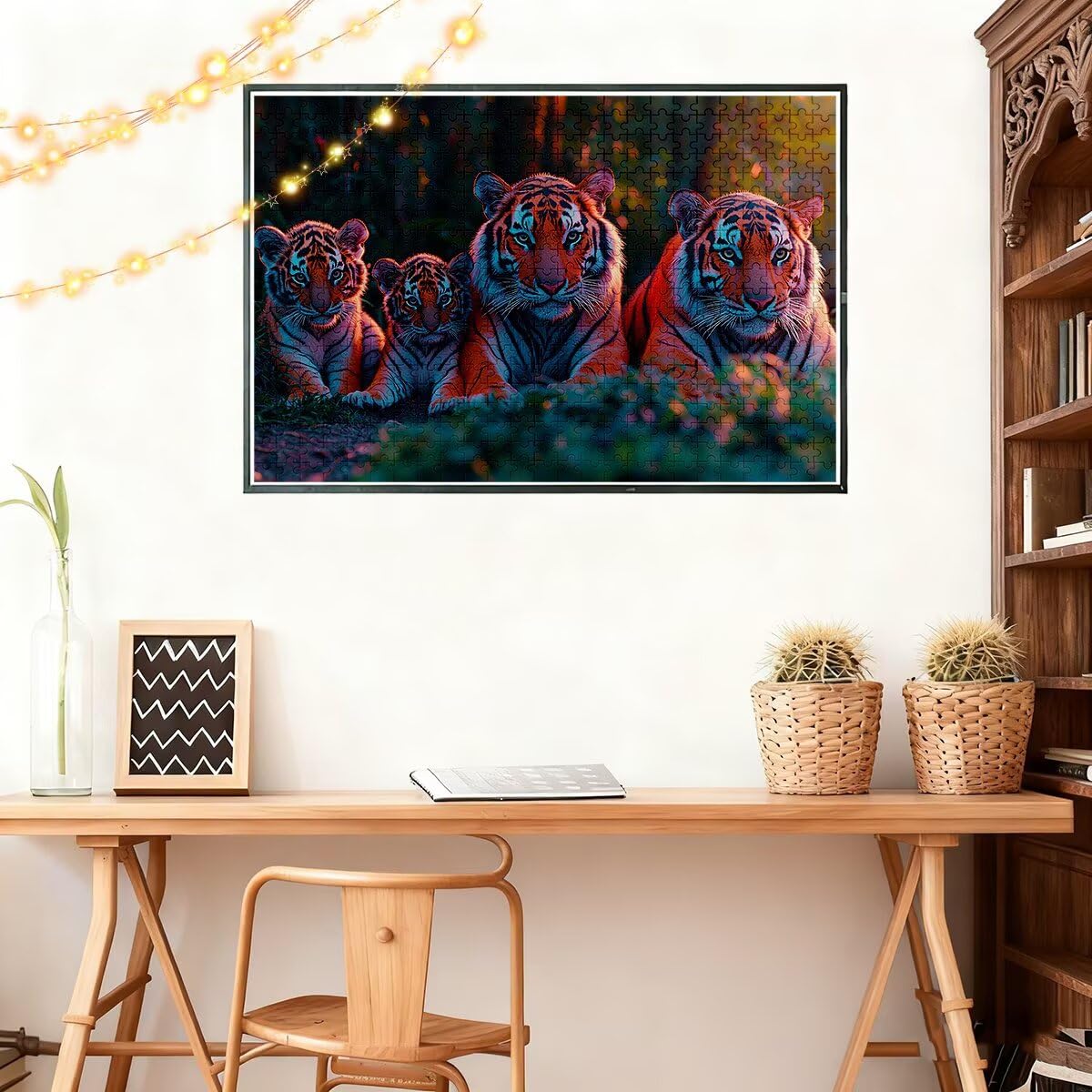 Puzzle dla dorosłych, 5000, tygrysy, 5000 sztuk, dla dorosłych, drewniane gry logiczne, klasyczna, edukacyjna, wymagająca gra dla całej rodziny, dekompresja, prezenty dekoracyjne, 156 x 105 cm, K-17
