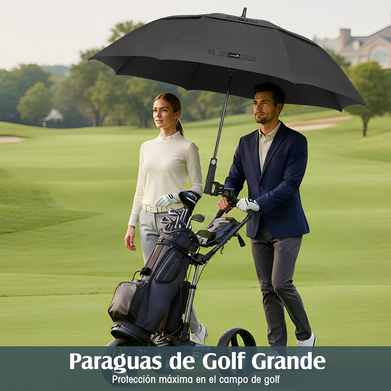 ZOMAKE Paraguas de Golf Grande Resistente al Viento,Resistente al Viento,50/54/62/68/72 Pulgadas,Paraguas de Golf Grande,Doble Toldo Ventilado para Hombres,Paraguas Extragrande de Gran Tamaño