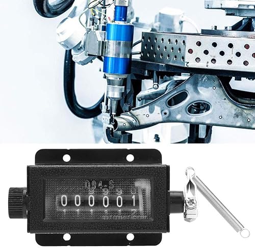 Miniatura 5 de Contador manual de 6 dígitos D94-S 0-999999 Contador de carrera mecánico reiniciable Contador de trazos Número de contador de vuelta Clicker para