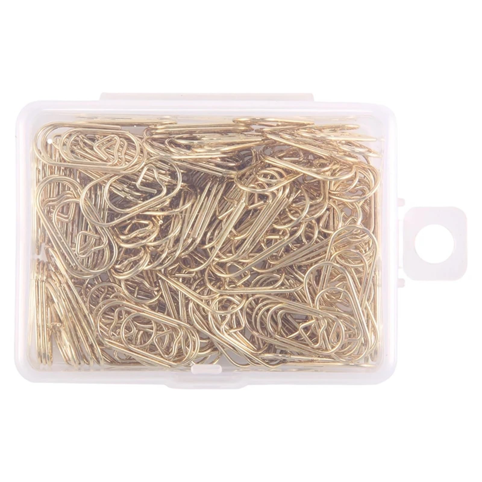 Lot de 150 trombones en métal en forme de cœur pour bureau et fournitures scolaires pour bureau, école, maison