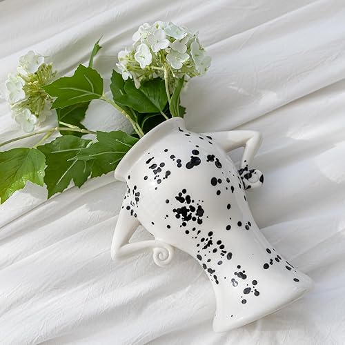 Miniatura 4 de Jarrón de cerámica con actitud, jarrón único para decoración del hogar, florero decorativo atrevido para flores, bonito jarrón bohemio para