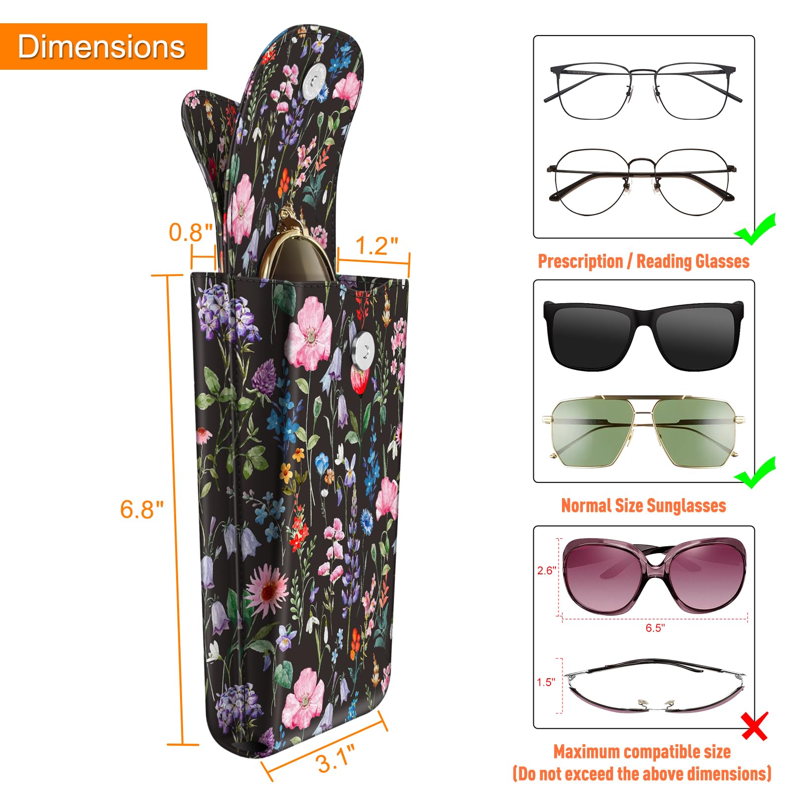 FINTIE Etui na okulary Uniseks Double Glasses Case