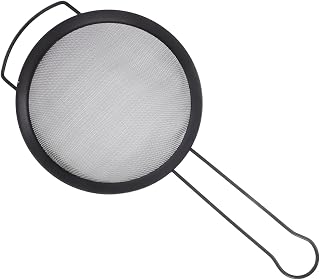 UKCOCO Colador De Acero Inoxidable Diseño De Malla De Acero Inoxidable Para Cocina Color Negro Para Filtrar Alimentos