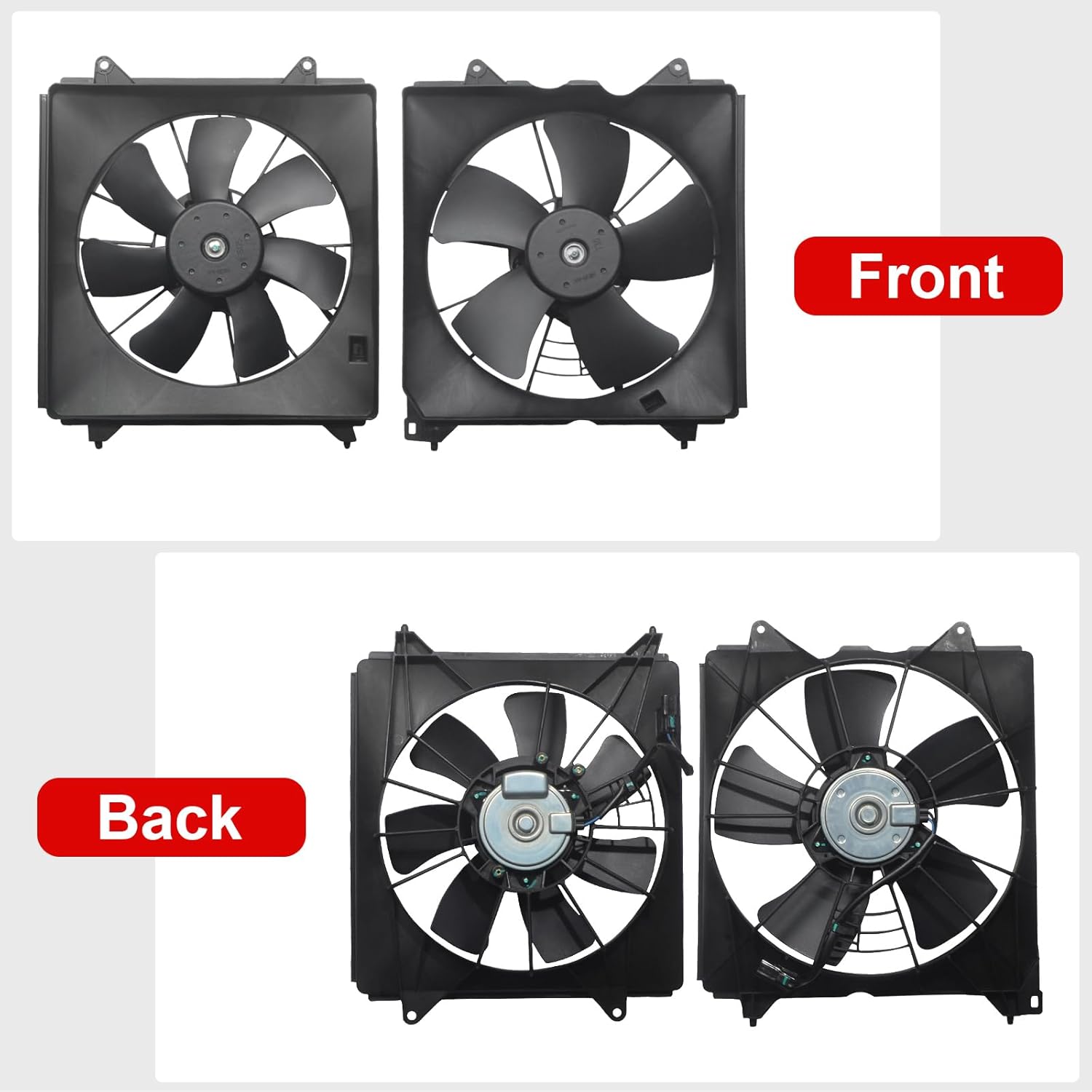 Engine Radiator Cooling Fan Assembly Compatible with 2008 2009 2010 2011 2012 Accord 2.4L l4 Gas, 12V Car Engine Cooling Fan Replacement HO3115142 190155A2A01 ho3113123 386155A2A01
