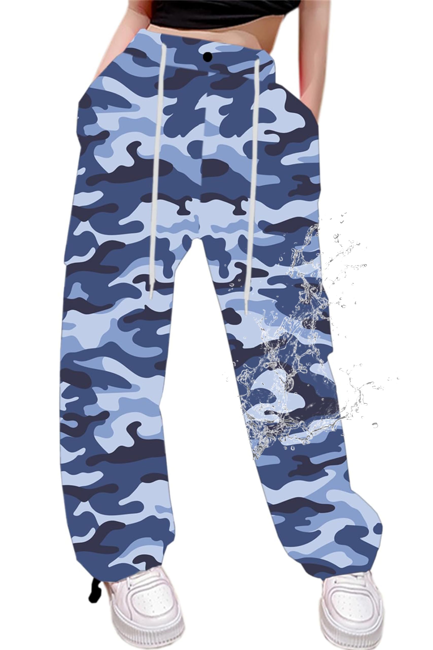 Cromoncent Girls &amp; Women Parachute Cargo Pants, 6Years-3XL