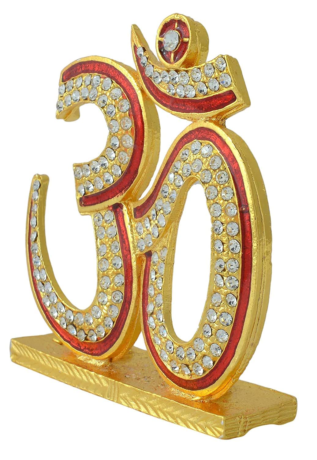 Ek Onkar & Om Symbols - Golden Religious Showpiece -3