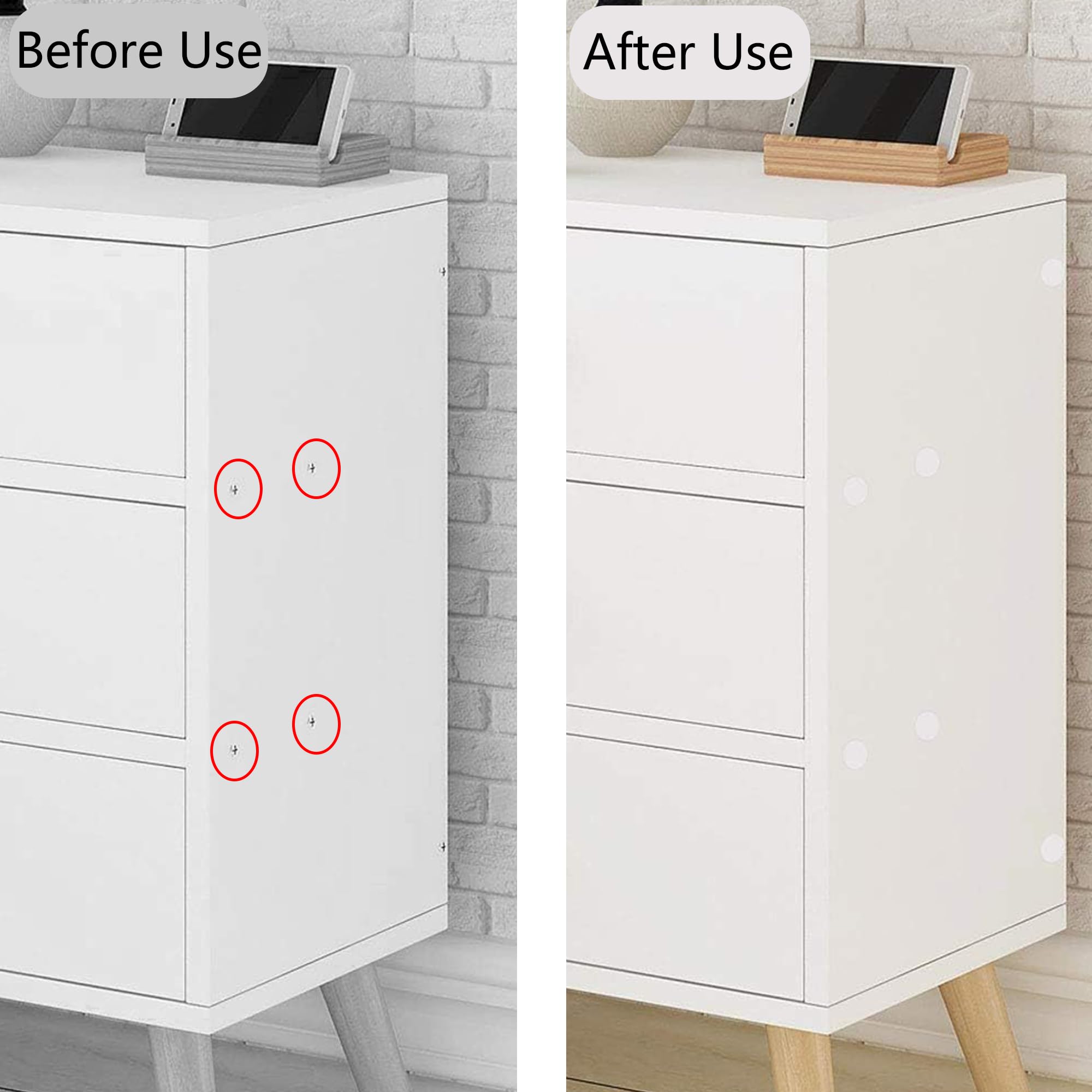 648 Pezzi Adesivi Coprivite In PVC - 12 Colori Legno Per Mobili, Porte E Armadi - Autoadesivi Rotondi