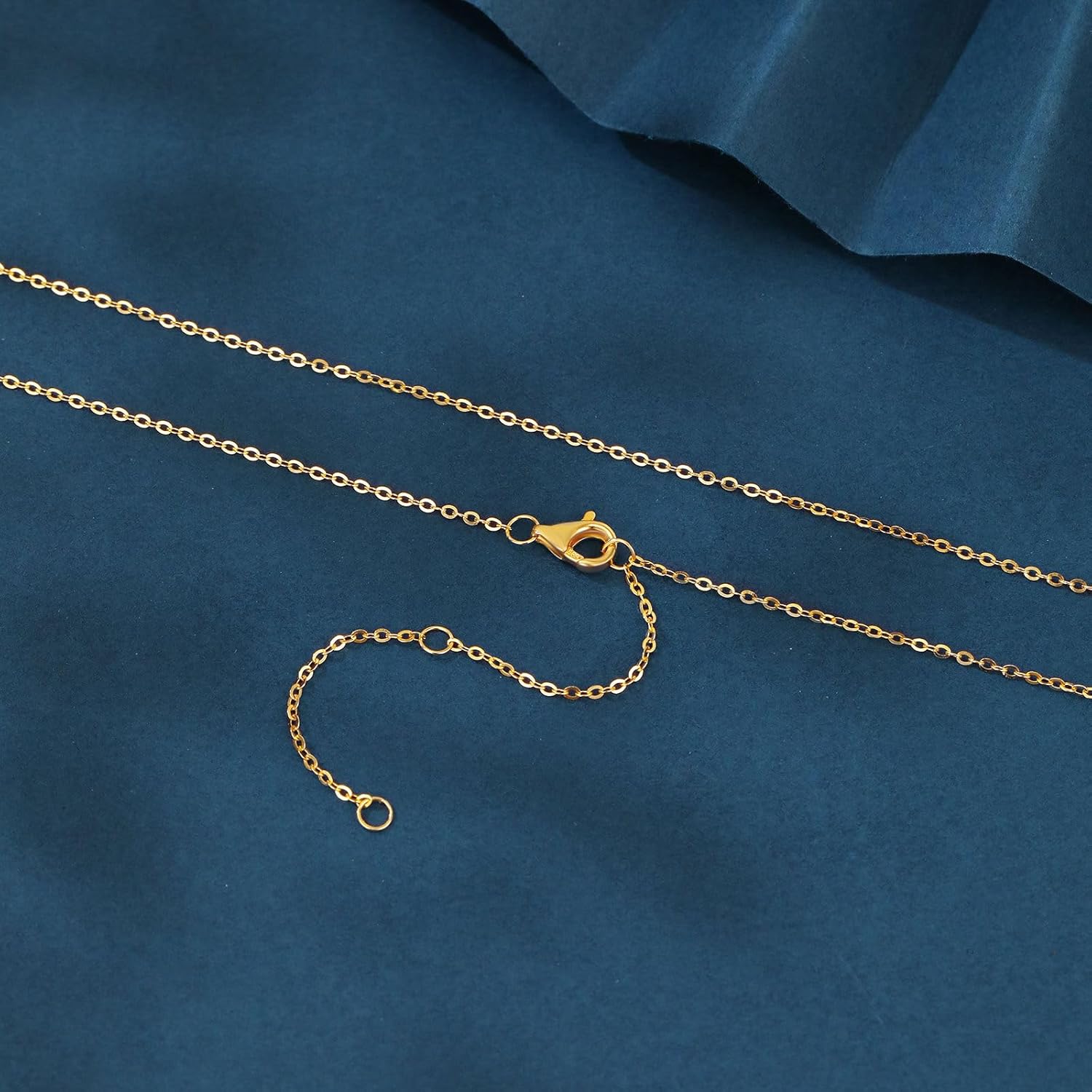 YFN 14K Real Gold Diamond Cut Rolo Chain Necklace for Women 1.0mm 14-22 Inches Solid Yellow Gold Chain Necklace Gifts for Women