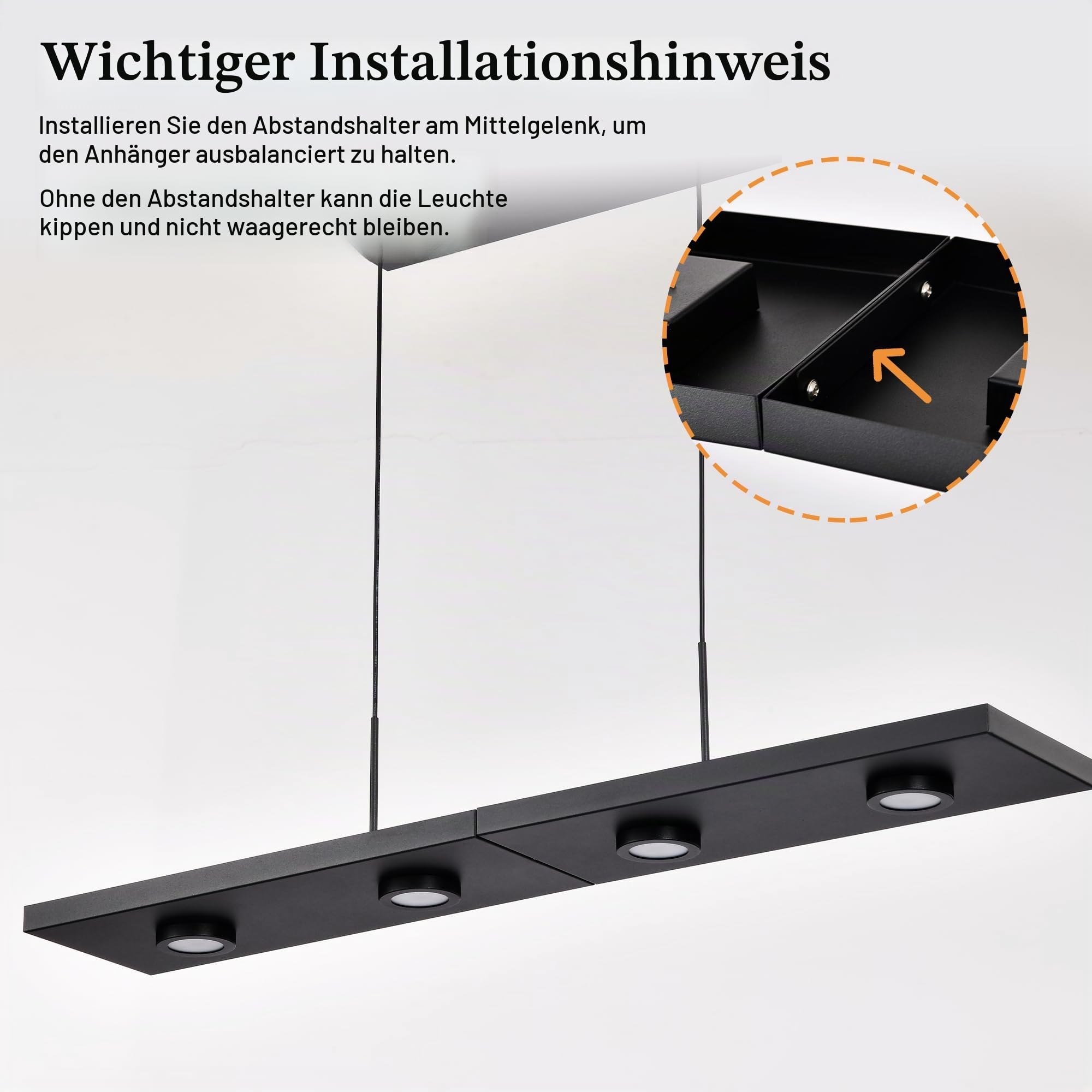 Alighting LED Lineare Pendelleuchte mit Integrierter LED 80 cm