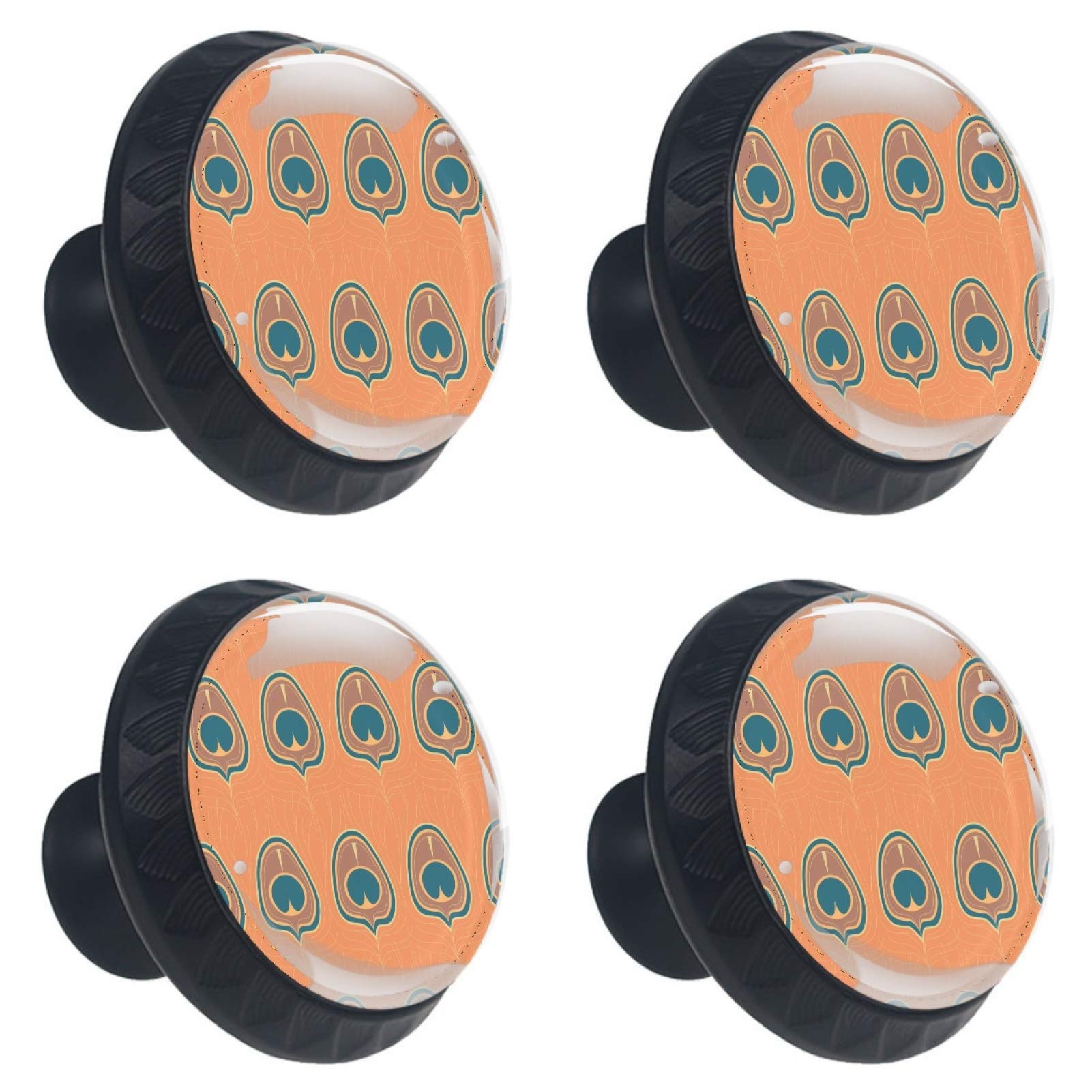 Boutons de tiroir en cristal de 30 mm motif paon pour remplacer vos poignées ternes