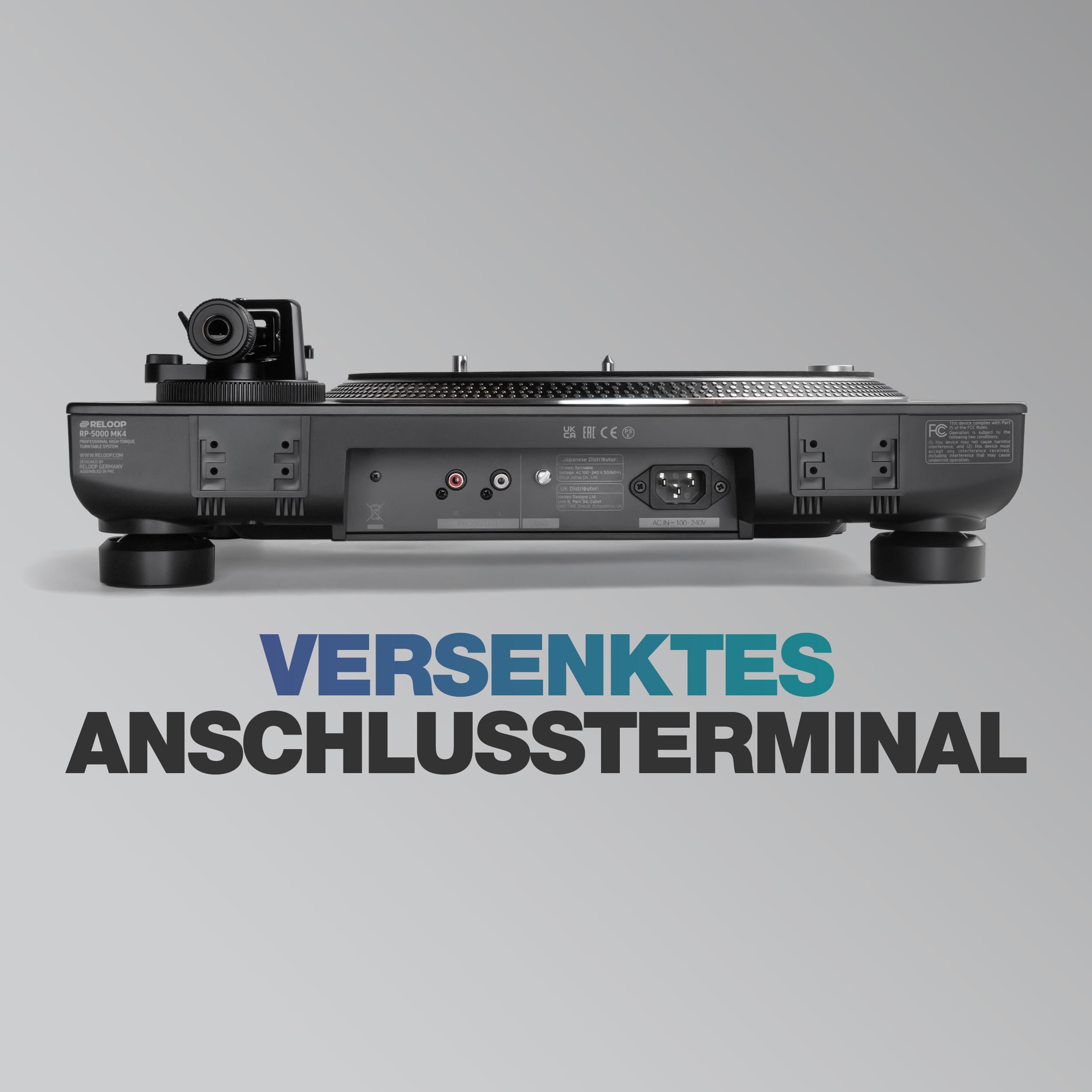Reloop RP-5000 MK4 - High-Torque Next Evolution Plattenspieler mit Direktantrieb, konzipiert für den professionellen Einsatz und mit hoher Langlebigkeit, Black
